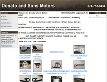 Tablet Screenshot of donatoandsonsmotors.com